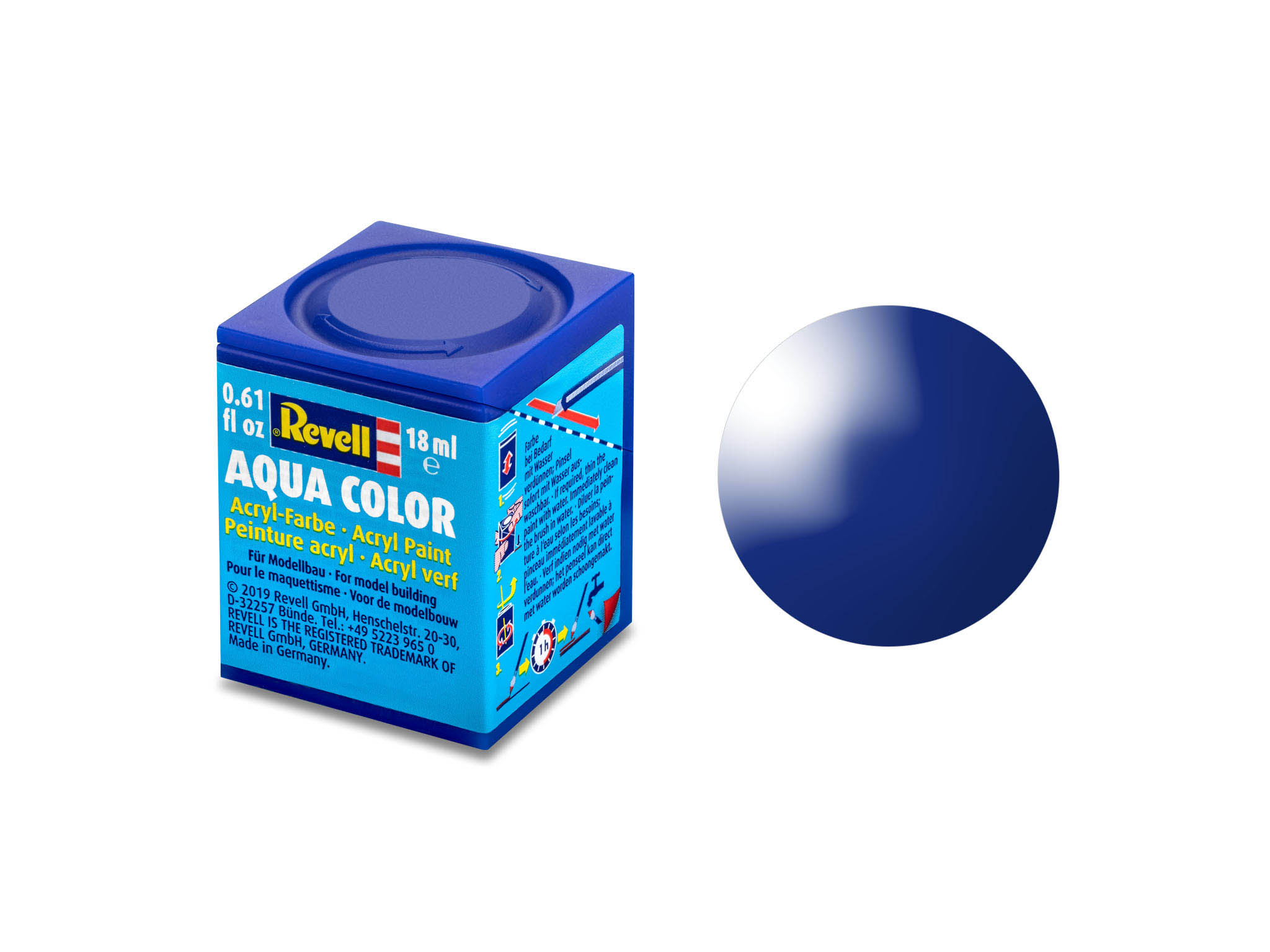 064-36151 - ultramarinblau,glänzend RAL 5002 Aqua Color 18 ml